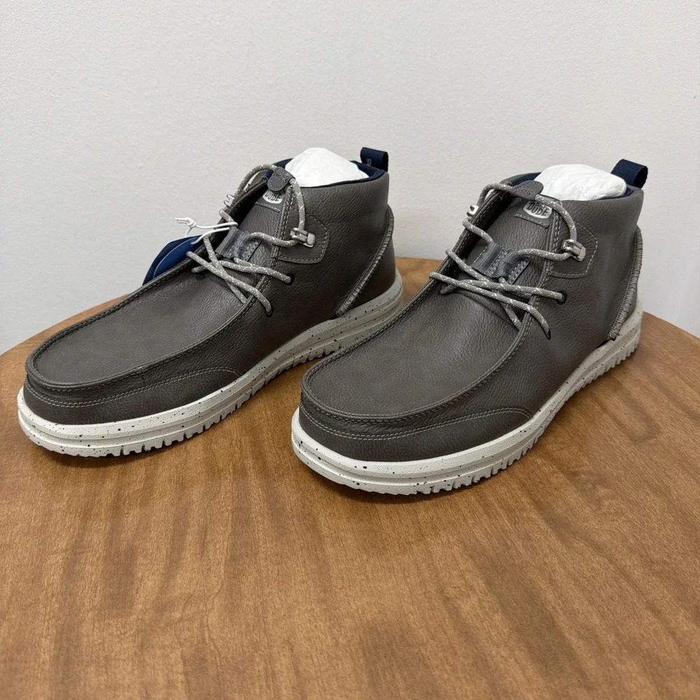 Hey Dude‎ Bradley Chukka Classic Comfort Outdoor Easy On Boots Men's Sz 10 Grey